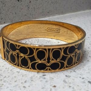 Black and Gold Coach Bangle